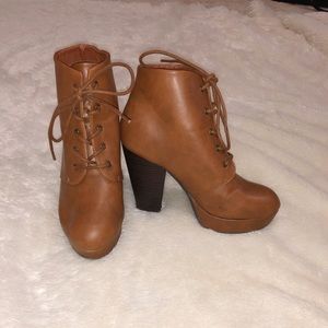 Lace up booties